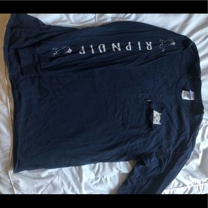 navy blue ripndip long sleeve